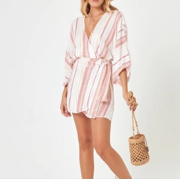 L*Space Pfeiffer Dress Siesta Stripe - Picture 1 of 6